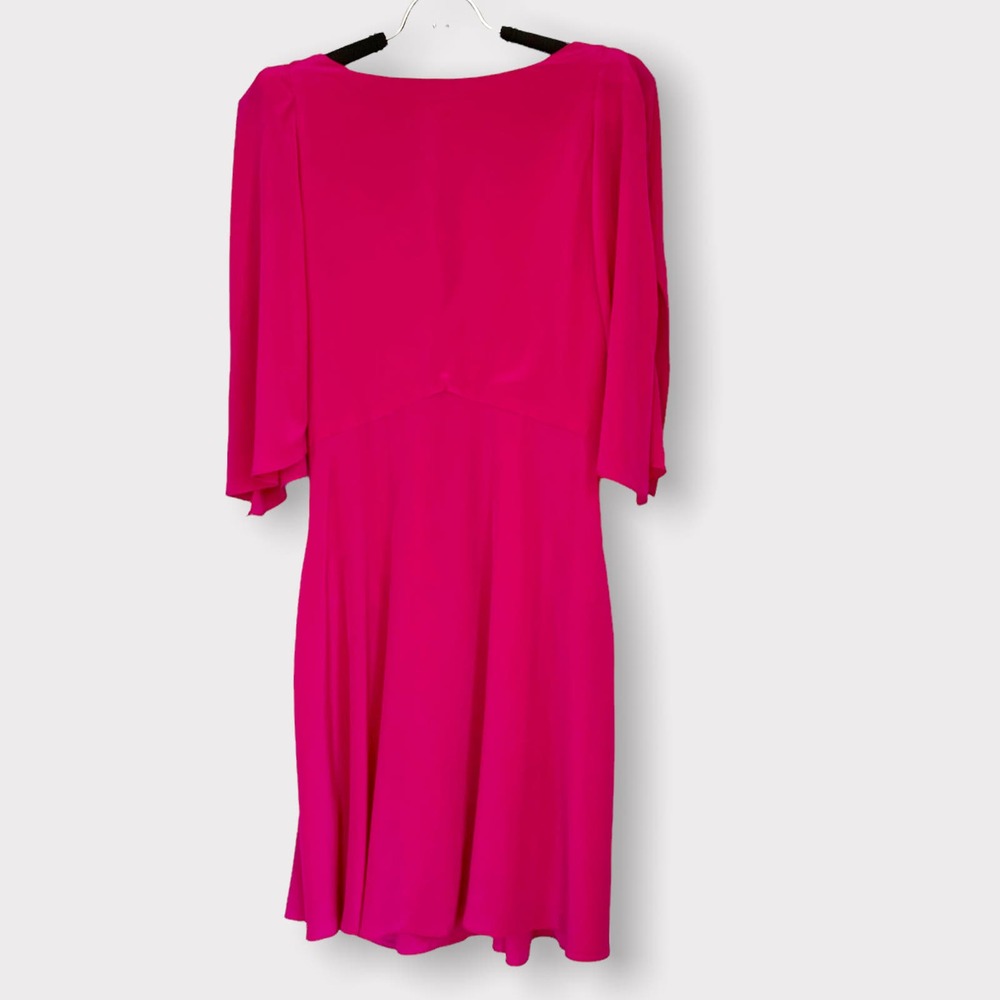 Vintage Yoana Baraschi Silk Fuschia Dress Size 4 - Picture 6 of 11